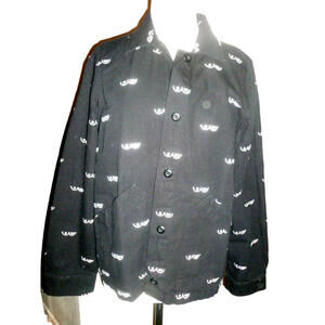 Vans Jacket Womens Corduroy Shirt Trucker Jacket Logo Coat M Medium